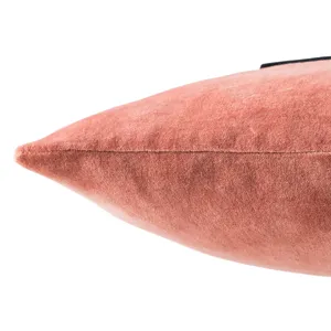 Emerson Hendrix Border Coral/ Cream Poly Throw Pillow 22 inch