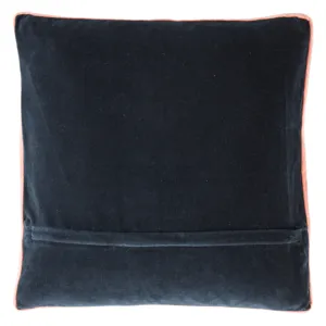 Emerson Bryn Solid Navy/ Pink Down Throw Pillow 18 inch