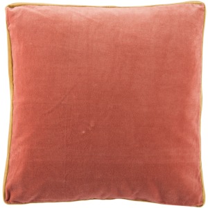 Emerson Bryn Solid Pink/ Gold Down Throw Pillow 18 inch