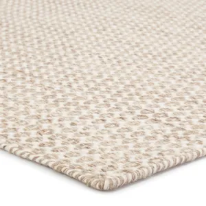 Enclave Pompano Handmade Trellis Beige/ Ivory Area Rug (5'X8')