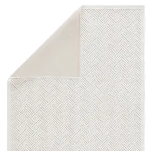 Fables Thatch Geometric White Area Rug (5'X7'6")