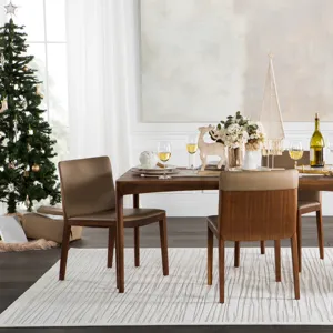 Fables Linea Abstract White Runner Rug (2'6"X8')