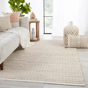 Fontaine Galway Natural Trellis Beige/ Ivory Area Rug (5'X8')