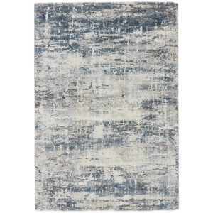 Ferris Vibe by  Benton Abstract Blue/ Gray Area Rug