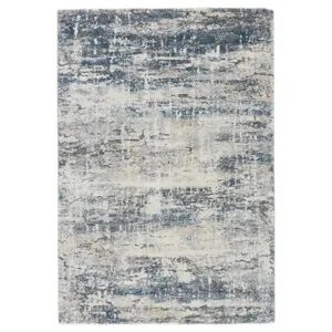 Ferris Vibe by  Benton Abstract Blue/ Gray Area Rug (8'X10')
