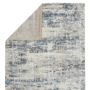Ferris Vibe by  Benton Abstract Blue/ Gray Area Rug (8'X10')
