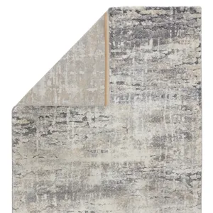 Ferris Vibe by  Benton Abstract Gray/ Ivory Area Rug (8'X10')