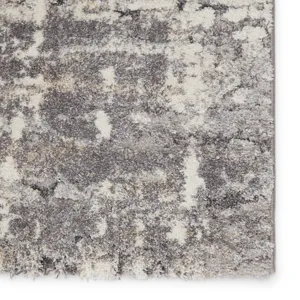 Ferris Vibe by  Benton Abstract Gray/ Ivory Area Rug (8'X10')