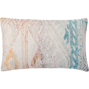 Groove by Nikki Chu Nikki Chu by  Tribe Indoor/ Outdoor Tribal Multicolor/ White Lumbar Pillow