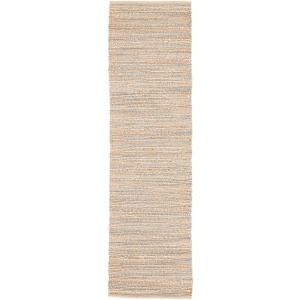 Himalaya Canterbury Natural Solid Beige/ Blue Runner Rug (2'6