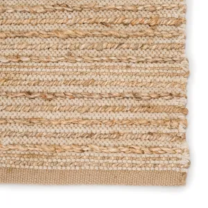Himalaya Clifton Natural Solid Tan/ White Runner Rug (2'6"X9')