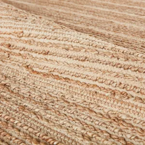 Himalaya Clifton Natural Solid Tan/ White Runner Rug (2'6"X9')