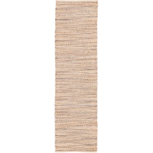 Himalaya Canterbury Natural Solid Tan/ Black Runner Rug (2'6