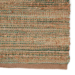 Himalaya Canterbury Natural Solid Tan/ Green Area Rug (3'6"X5'6")