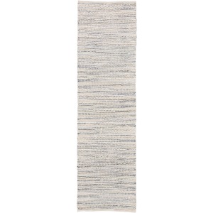 Himalaya Canterbury Natural Stripe White/ Blue Runner Rug (2'6