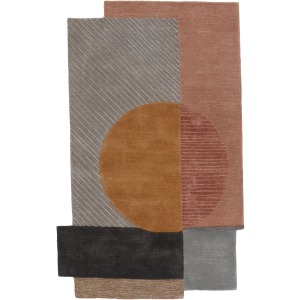 Iconic Synovah Handmade Geometric Multicolor/ Gray Area Rug