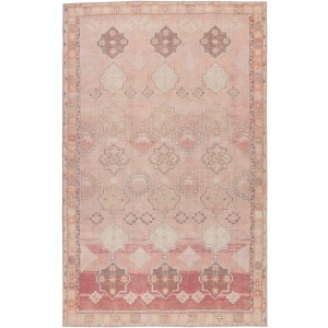 Kairos Vibe by  Bijou Medallion Pink/ Orange Area Rug