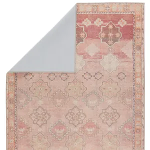 Kairos Vibe by  Bijou Medallion Pink/ Orange Runner Rug (2'6"X7'6")