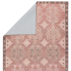 Kairos Vibe by  Chilton Medallion Pink/ Brown Area Rug (5'X7'6")