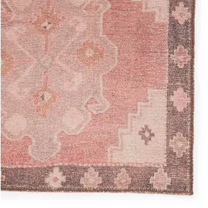 Kairos Vibe by  Chilton Medallion Pink/ Brown Area Rug (5'X7'6")