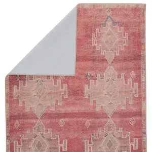 Kairos Vibe by  Evadne Medallion Pink/ Blue Runner Rug (2'6"X7'6")