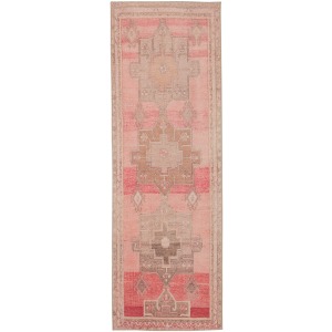 Kairos Vibe by  Faron Medallion Pink/ Tan Runner Rug (2'6