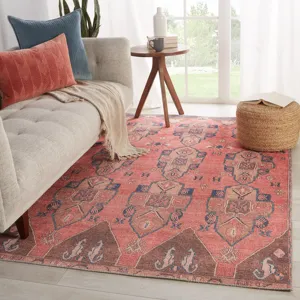Kairos Vibe by  Lani Medallion Pink/ Blue Area Rug (5'X7'6")