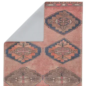 Kairos Vibe by  Mirta Medallion Pink/ Blue Area Rug (5'X7'6")