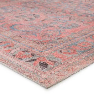 Kindred Pippa Medallion Pink/ Light Blue Area Rug (5'X7'6")