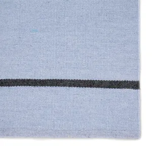 Lanai Corbina Indoor/ Outdoor Stripe Light Blue/ Gray Area Rug (4'X6')