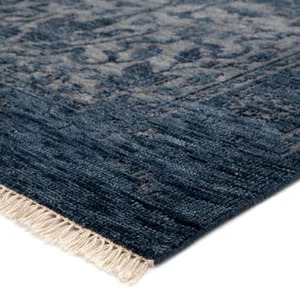 Liberty Abington Hand-Knotted Medallion Blue/ Gray Area Rug (9'X12')