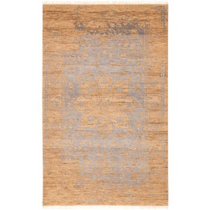 Liberty Abington Hand-Knotted Medallion Tan/ Gray Area Rug