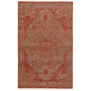 Liberty Azar Hand-Knotted Medallion Rust/ Taupe Area Rug