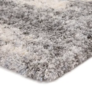 Lyra Elodie Abstract Gray/ Ivory Runner Rug (2'6"X8')