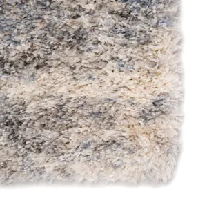 Lyra Harmony Abstract Light Gray/ Blue Area Rug (5'3"X7'7")