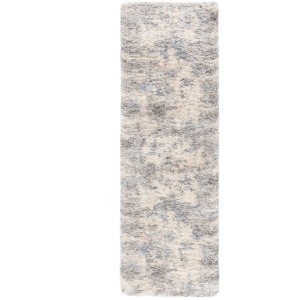 Lyra Harmony Abstract Light Gray/ Blue Runner Rug (2'6