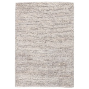 Lyra Staves Striped Light Gray/ Cream Area Rug