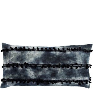 Mercado Fera Ombre Indigo/ White Down Throw Pillow 14X40 inch