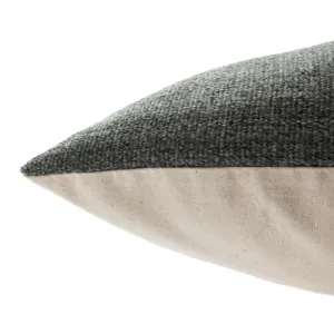 Mercado Scandi Solid Dark Gray/ White Down Floor Pillow 30 inch