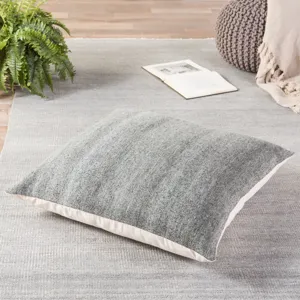 Mercado Scandi Solid Dark Gray/ White Down Floor Pillow 30 inch