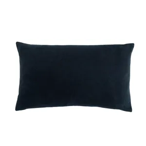 Mercado Amer Trellis Indigo/ Gray Polyester Throw Pillow 14X24 inch