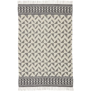 Maracas Cidra Handmade Geometric Black/ Cream Area Rug