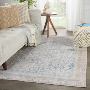 Medea Vibe by  Royse Oriental Blue/ Gray Area Rug (5'X7'6")