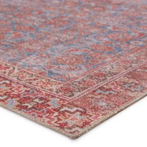 Medea Vibe by  Kybele Oriental Blue/ Red Area Rug (5'X7'6")