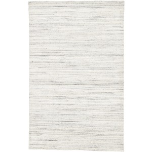 Madras Vassa Handmade Solids & Heathers White/ Gray Area Rug