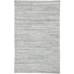 Madras Vassa Handmade Solids & Heathers Blue/ Gray Area Rug