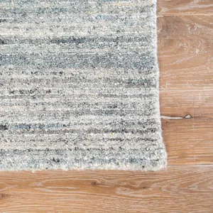 Madras Vassa Handmade Solids & Heathers Blue/ Gray Area Rug (2'X3')