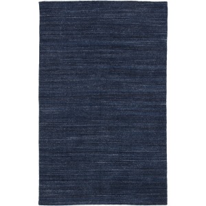 Madras Vassa Handmade Solid Dark Blue Area Rug