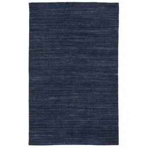 Madras Vassa Handmade Solid Dark Blue Area Rug (8'X11')