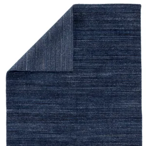 Madras Vassa Handmade Solid Dark Blue Area Rug (8'X11')